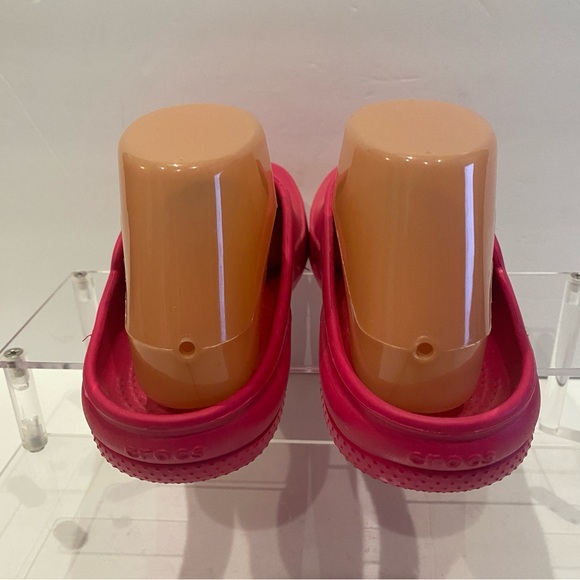 Women's Crocs Freesail Slip-on Clogs Shoes Mules Fuchsia Candy Pink Size 7 NWOT - Picture 5 of 15